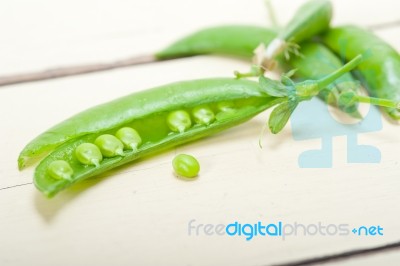 Hearthy Fresh Green Peas Stock Photo