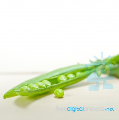 Hearthy Fresh Green Peas Stock Photo