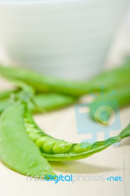 Hearthy Fresh Green Peas Stock Photo