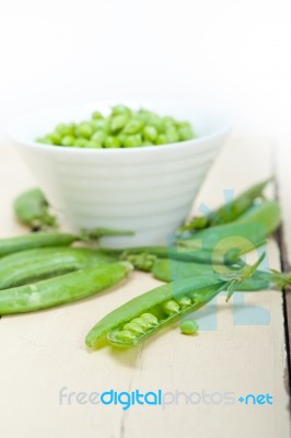 Hearthy Fresh Green Peas Stock Photo