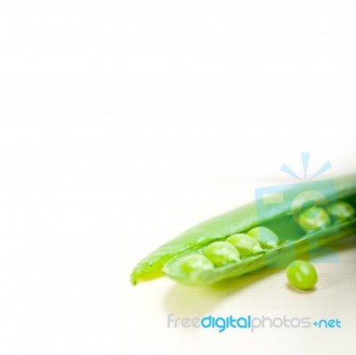 Hearthy Fresh Green Peas Stock Photo