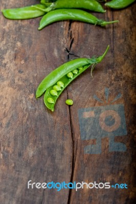 Hearthy Fresh Green Peas Stock Photo