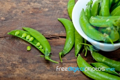 Hearthy Fresh Green Peas Stock Photo