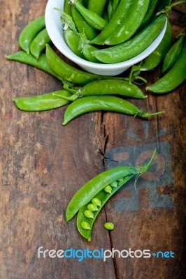 Hearthy Fresh Green Peas Stock Photo