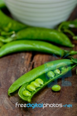 Hearthy Fresh Green Peas Stock Photo