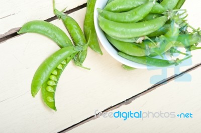 Hearthy Fresh Green Peas Stock Photo