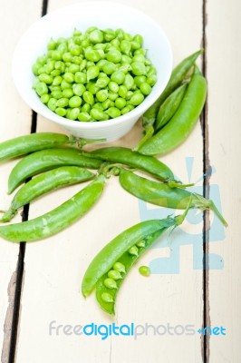 Hearthy Fresh Green Peas Stock Photo