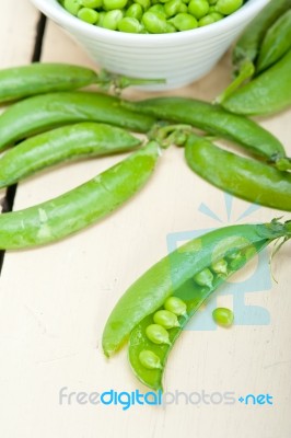 Hearthy Fresh Green Peas Stock Photo