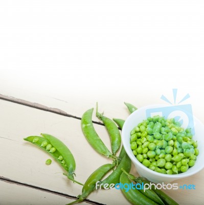 Hearthy Fresh Green Peas Stock Photo