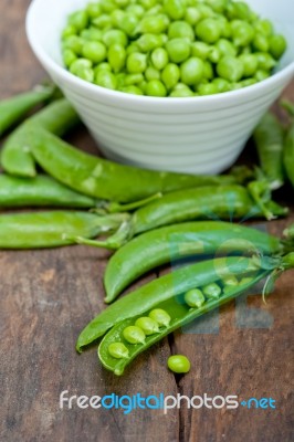 Hearthy Fresh Green Peas Stock Photo