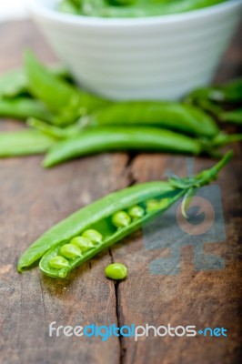 Hearthy Fresh Green Peas Stock Photo