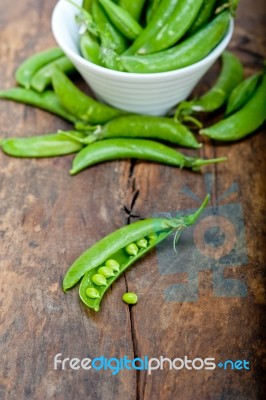 Hearthy Fresh Green Peas Stock Photo