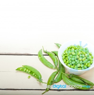 Hearthy Fresh Green Peas Stock Photo