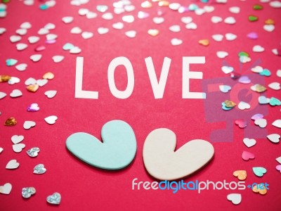 Hearts And Love Background Stock Photo