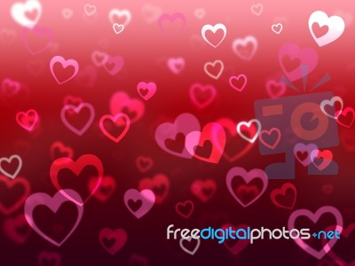 Hearts Background Means Love Adore And Friendship
 Stock Image