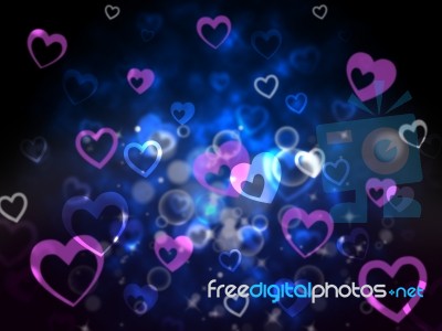 Hearts Background Means Love For Mother Father And Family 
 Stock Image