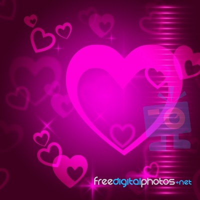 Hearts Background Means Love  Passion And Romanticism
 Stock Image