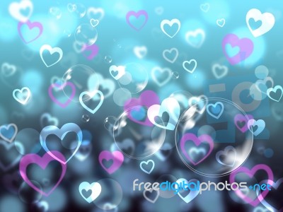 Hearts Background Means Loving Partner Family Or Friends
 Stock Image