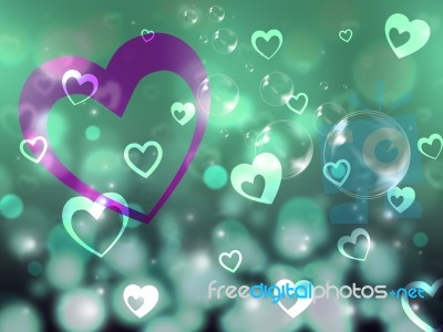 Hearts Background Means Romance Partner And Affection
 Stock Image