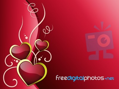 Hearts Background Means Romanticism  Passion And Love 
 Stock Image