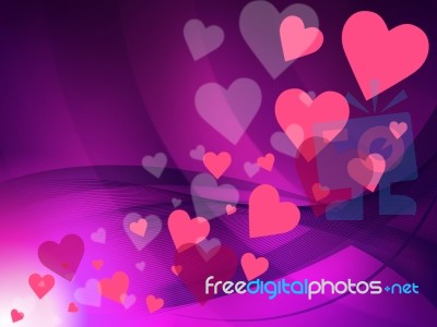 Hearts Background Means Valentine Day And Affection Stock Image