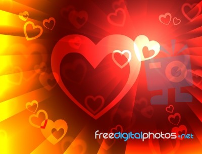 Hearts Background Means Valentines Wallpaper Or Romanticism
 Stock Image