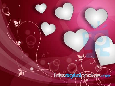 Hearts Background Represents Love Template And Valentine Stock Image