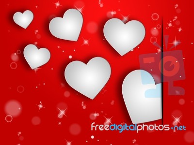 Hearts Background Represents Valentines Day And Abstract Stock Image