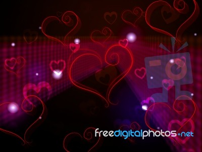 Hearts Background Shows Love Affection And Adoring
 Stock Image