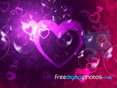 Hearts Background Shows Romantic Relationship And Marriage
 Stock Image