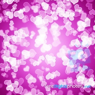 Hearts Bokeh Background Stock Image