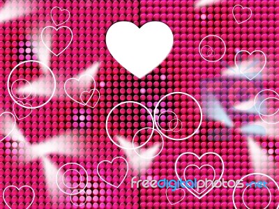 Hearts Grid Means Lightsbeams Of Light And Affection Stock Image