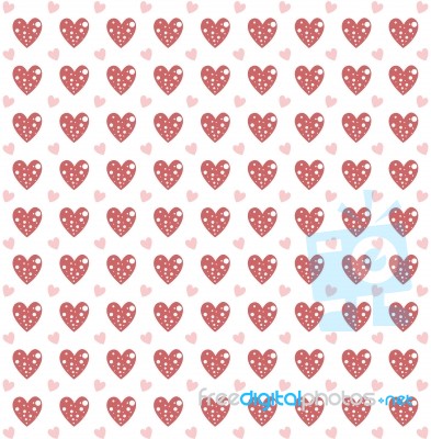 Hearts Love Patterns - Valentines Background - Illustration Stock Image