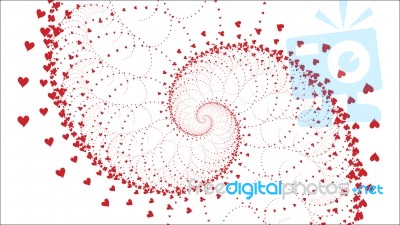 Hearts Love - Valentine`s Day - Illustration -  Stock Image