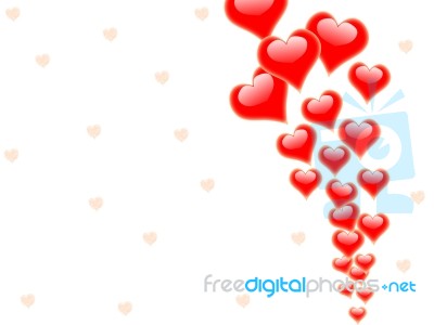 Hearts On Background Show Romance Passion And Love Stock Image