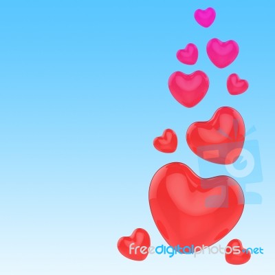 Hearts On Sky Meaning Romance And Love Stock Image