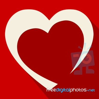 Hearts Pattern Shows Valentine Day And Compassion Stock Image