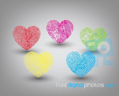 Hearts Set Stock Image