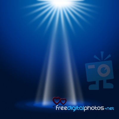 Hearts Stage Represents Beam Of Light And Glow Stock Image