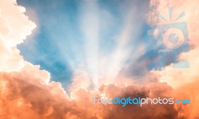 Heaven Light Ray Stock Photo