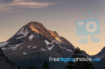 Heavens Peak At Sunset Stock Photo