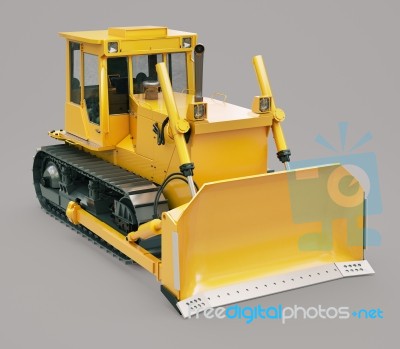 Heavy Crawler Bulldozer Stock Image