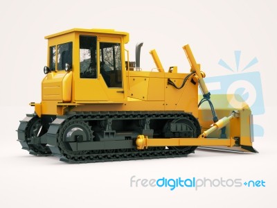 Heavy Crawler Bulldozer Stock Image