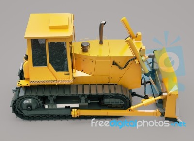 Heavy Crawler Bulldozer Stock Image