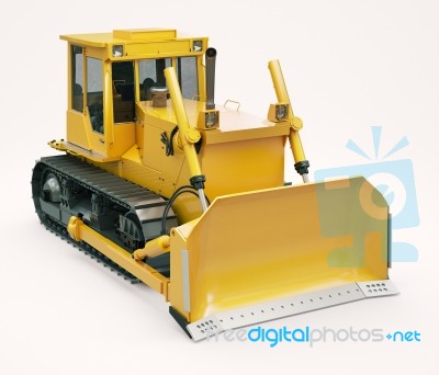 Heavy Crawler Bulldozer Stock Image