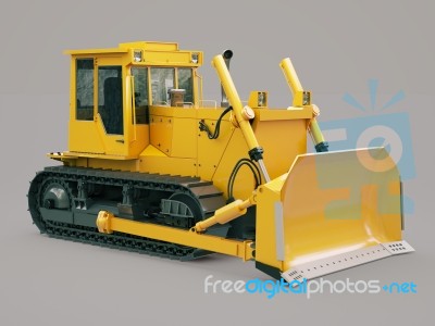 Heavy Crawler Bulldozer Stock Image