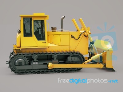 Heavy Crawler Bulldozer Stock Image