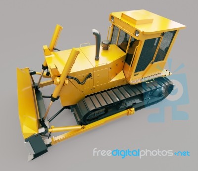 Heavy Crawler Bulldozer Stock Image