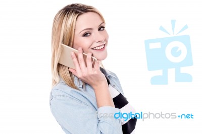 Hello! Can You Hear Me? Stock Photo