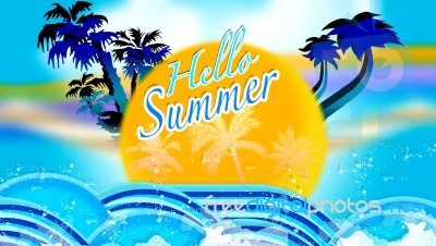 Hello Summer Stock Image